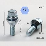 BIMECC ΜΠΟΥΛΟΝΙ ΜΕΤΑΤΡΟΠΗΣ (ΑΡΣΕΝΙΚΟ) 12X1.25 Κλειδί 17mm Μήκος 28mm A39LE