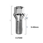 BIMECC ΜΠΟΥΛΟΝΙ (ΑΡΣΕΝΙΚΟ) 14X1.50 Κλειδί 17mm Μήκος 40mm C17D40