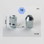 BIMECC ΠΑΞΙΜΑΔΙ (ΘΗΛΥΚΟ) 1/2 UNF ΙΝΤΣΕΣ Κλειδί 19mm Μήκος 34mm Κλειστό D10