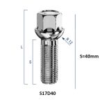 BIMECC ΜΠΟΥΛΟΝΙ (ΑΡΣΕΝΙΚΟ) 14X1.50 Κλειδί 17mm Μήκος 40mm S17D40 MERCEDES