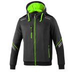 SPARCO TECH HOODED FULL ZIP 2025 ΓΚΡΙ/ΠΡΑΣΙΝΟ
